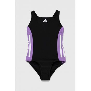 adidas Performance costum de baie dintr-o bucată pentru copii culoarea negru