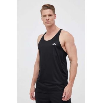 adidas Performance tricou de alergare Own the Run culoarea negru