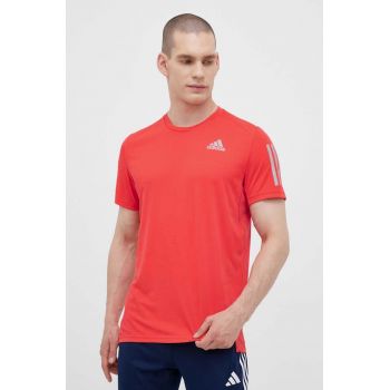 adidas Performance tricou de alergare Own the Run culoarea portocaliu, cu imprimeu ieftin