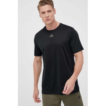 adidas Performance tricou de antrenament HIIT Slg culoarea negru, cu imprimeu