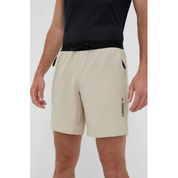 adidas TERREX pantaloni scurți outdoor Liteflex culoarea bej ieftini