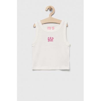 GAP top din bumbac pentru copii x Barbie culoarea alb