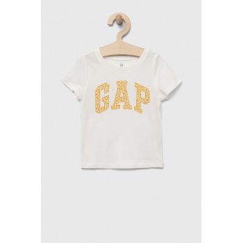 GAP tricou de bumbac pentru copii culoarea alb