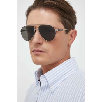 Gucci ochelari de soare barbati, culoarea argintiu de firma originali
