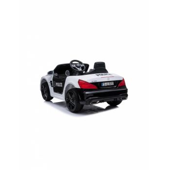 Masina de politie electrica cu telecomanda Mercedes SL500 pentru copii alb-negru 4792 de firma originala