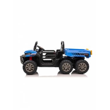 Masina electrica cu bascula pentru copii albastra de firma originala
