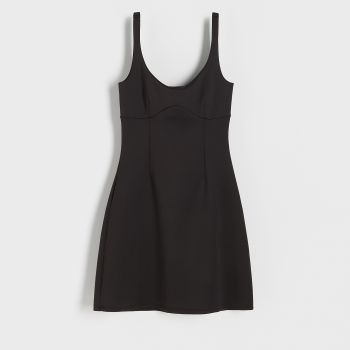 Reserved - Rochie mini evazată - Negru
