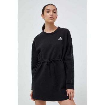 adidas rochie culoarea negru, mini, evazati de firma originala