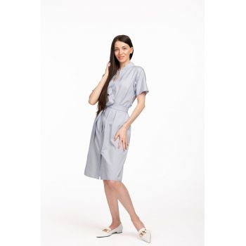 Rochie cu dungi si buzunare laterale Sabrina