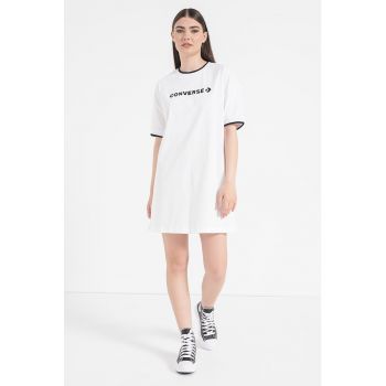 Rochie-tricou cu maneci cazute Wordmark