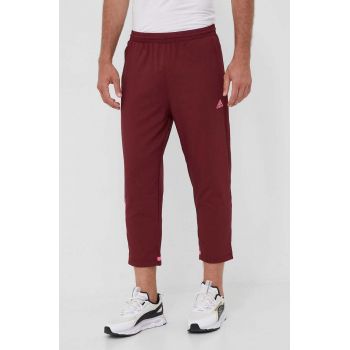 adidas pantaloni barbati, culoarea bordo ieftini