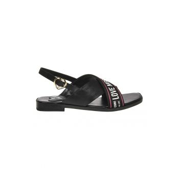 Sandale slingback cu bareta cu logo