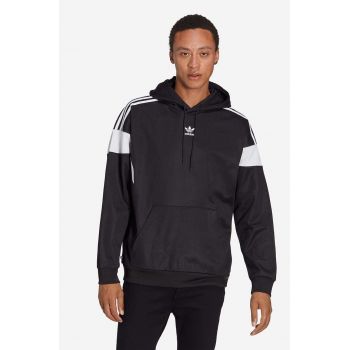 adidas Originals bluză bărbați, culoarea negru, cu glugă, cu model HS2065-black de firma original