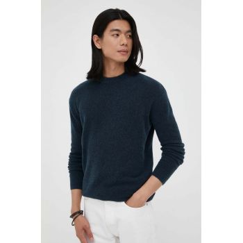 American Vintage pulover de lana barbati, culoarea albastru marin, light de firma original