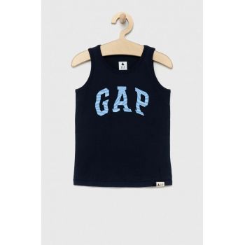 GAP tricou de bumbac pentru copii 3-pack culoarea turcoaz, cu imprimeu