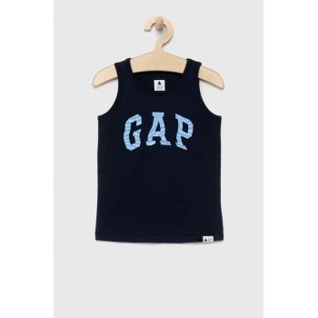GAP tricou de bumbac pentru copii 3-pack culoarea turcoaz, cu imprimeu GAP tricou de bumbac pentru copii 3-pack culoarea turcoaz, cu imprimeu