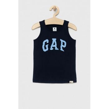 GAP tricou de bumbac pentru copii 3-pack culoarea turcoaz, cu imprimeu de firma original