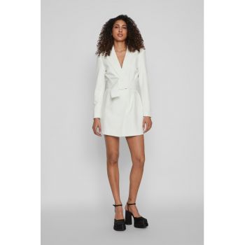 Rochie-sacou cu revere decupate