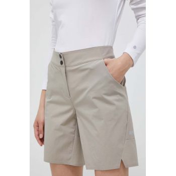 Rossignol pantaloni scurți outdoor culoarea bej, neted, high waist