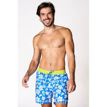 Pantaloni scurti de baie cu imprimeu tropical