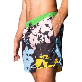 Pantaloni scurti de baie cu model floral la reducere