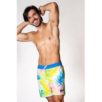 Pantaloni scurti de baie cu model tropical