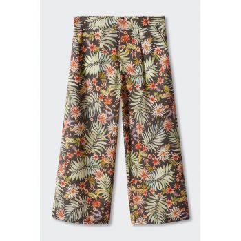 Pantaloni cu croiala ampla si model tropical Hawii de firma originali