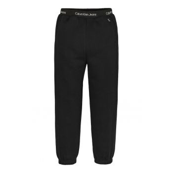 Pantaloni sport cu banda logo in talie