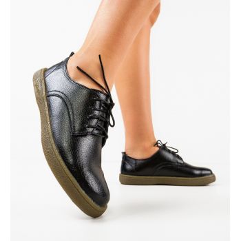Pantofi casual dama Lactose Negri