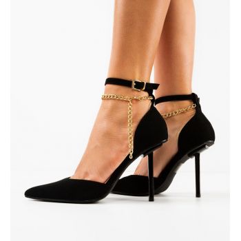 Pantofi cu toc Clayland Negri