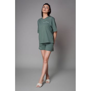 Set de tricou din amestec de bumbac si pantaloni scurti