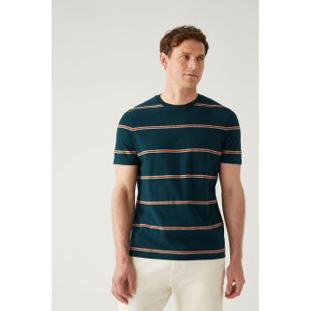 Tricou de bumbac cu dungi