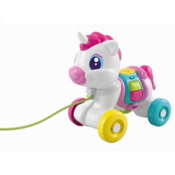 Baby Clementoni - Jucarie De Tras Unicorn Interactiv