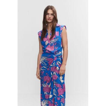 Bluza fara maneci cu imprimeu floral Nuti