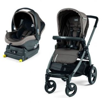 Carucior 2 in 1 Peg Perego, Book 51 S Titania i-Size (baza i-size inclusa), Class Grey (sasiu + hamac + scaun auto), 0 - 22 kg