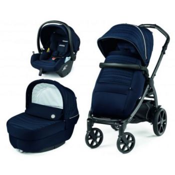 Carucior 3 in 1 Peg Perego Book, Lounge, 0 - 22 kg, Eclipse, Bleumarin de firma original