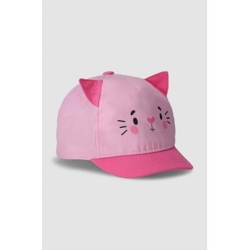 Coccodrillo șapcă din bumbac pentru copii culoarea roz, modelator