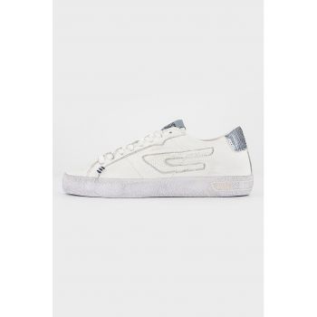 Pantofi sport unisex de piele cu garnituri de piele ecologica S-Leroji