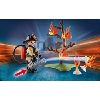 Playmobil - Set Portabil Pompier Si Catel ieftin