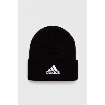 adidas căciulă Logo Beanie Cuf culoarea negru IB2651