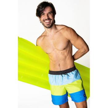 Pantaloni scurti de baie cu model colorblock