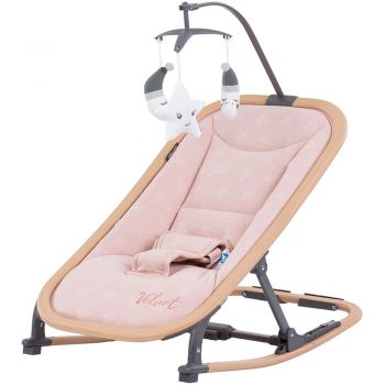 Scaunel balansoar Chipolino Velvet rose water wood la reducere