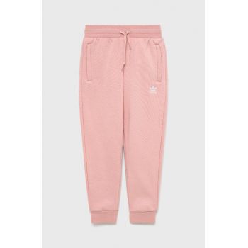 adidas Originals pantaloni copii HD2056 culoarea roz, neted