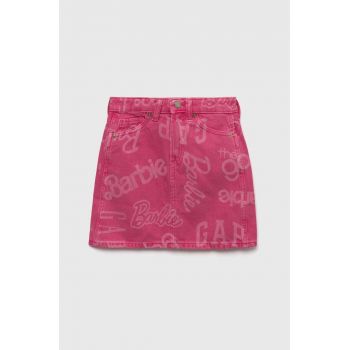 GAP fusta denim pentru copii culoarea roz, mini, drept de firma originala