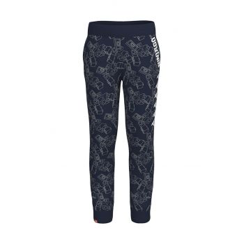 Lego Wear pantaloni de trening din bumbac pentru copii culoarea albastru marin, modelator