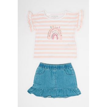 Set de tricou si fusta din denim