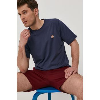 Dickies Tricou bărbați, culoarea albastru marin, material neted