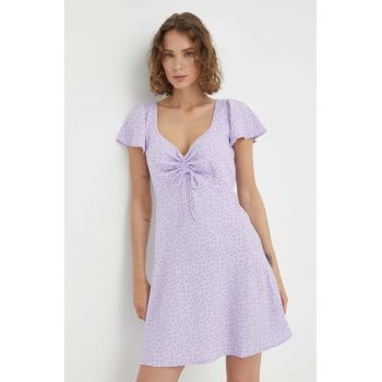 Levi's rochie culoarea violet, mini, evazati