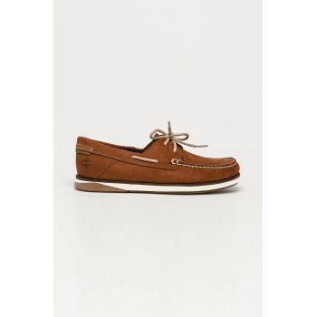Timberland mocasini de piele Atlantis Break barbati, culoarea maro TB0A41616321-GARNET