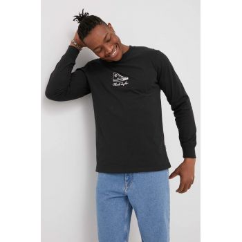 Converse longsleeve din bumbac culoarea negru, cu imprimeu